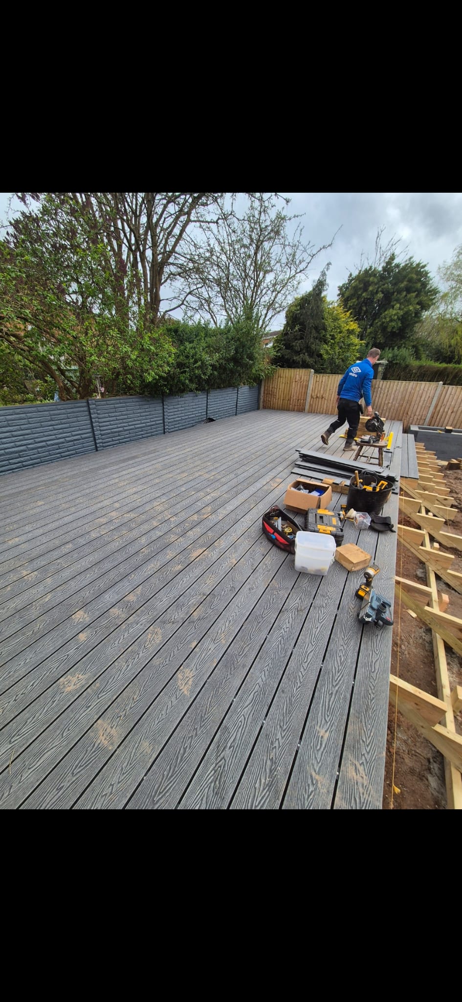 Timber decking installation